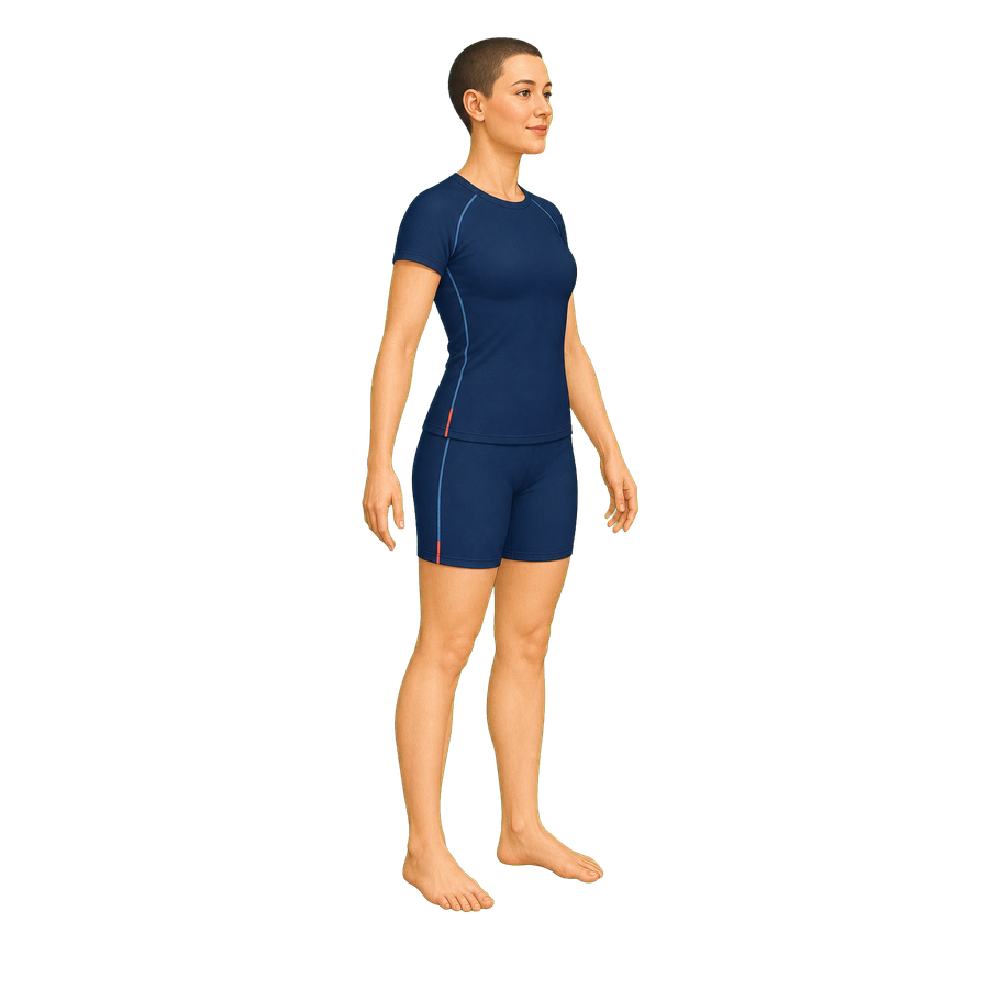 Van voet naar knie en heup — vakillustratie voor Kadans podotherapie