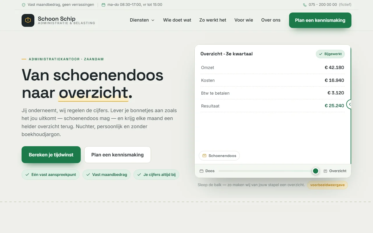 Example website for a accounting office