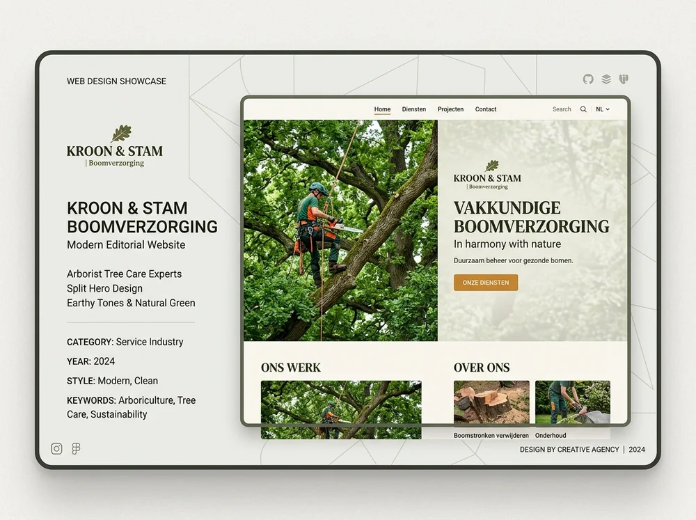 Voorbeeldwebsite voor boomverzorger: VTA-Boomcheck, rigging & boomwacht