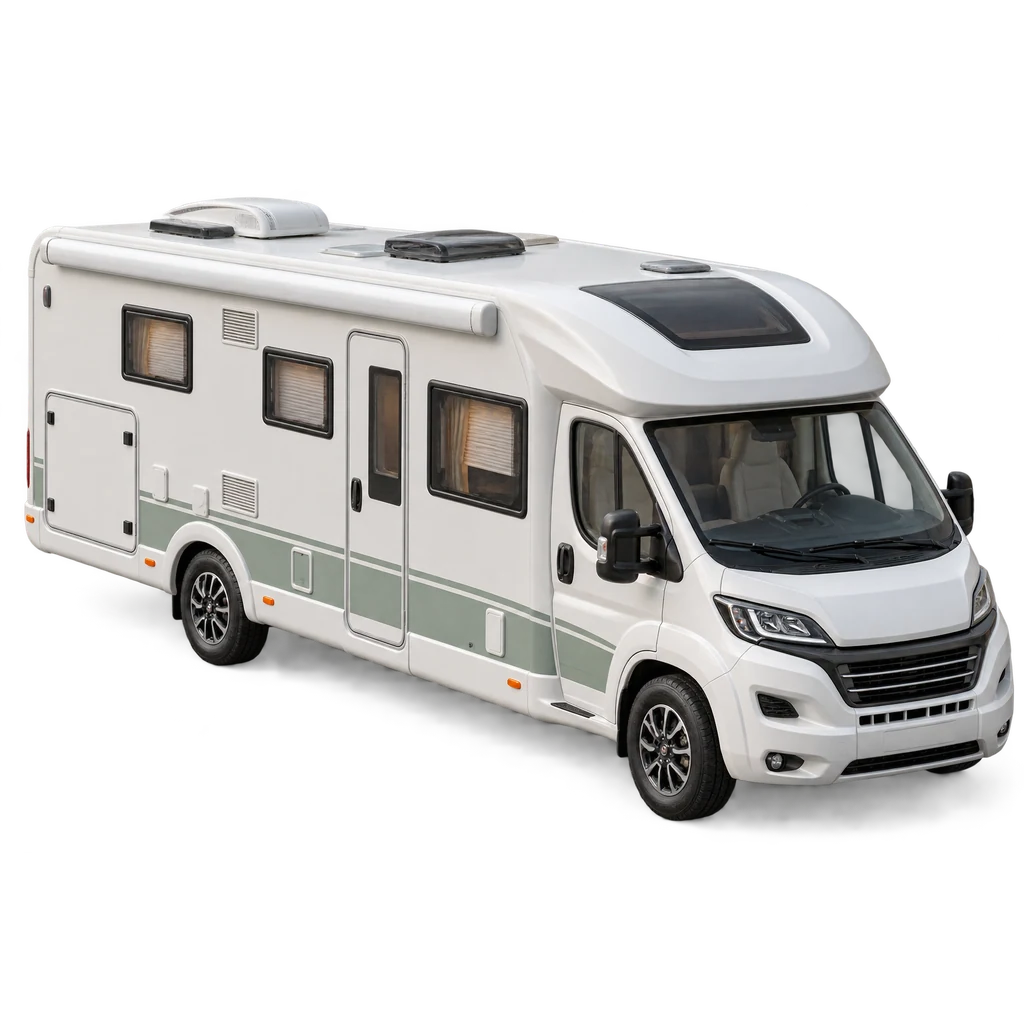 Ongemerkte halfintegraalcamper als schaalmodel