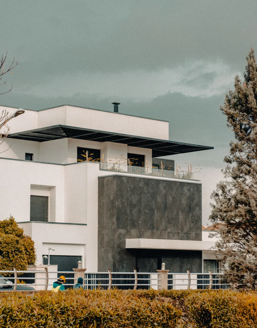 Woning met meerdere platte daklagen