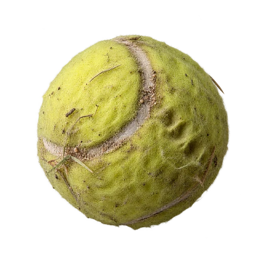 Platgespeelde tennisbal