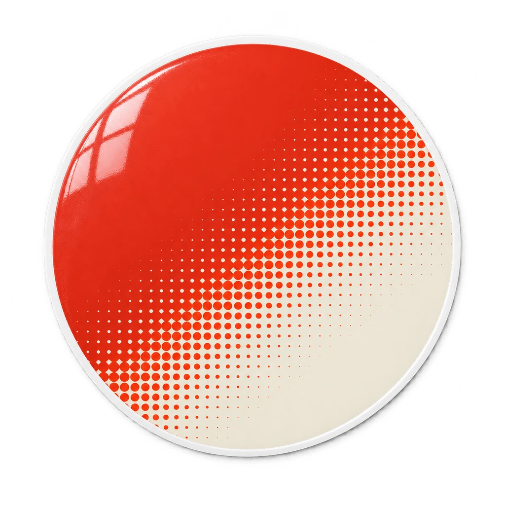Ronde sticker met glanslaminaat