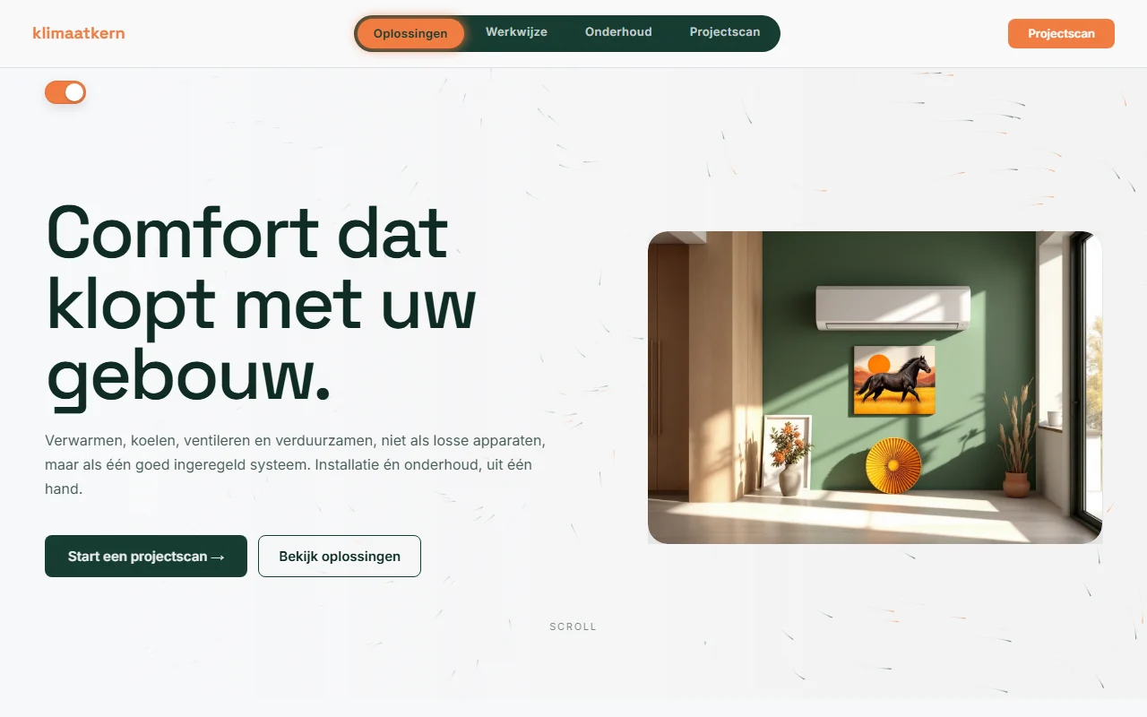 Example website for a installation company