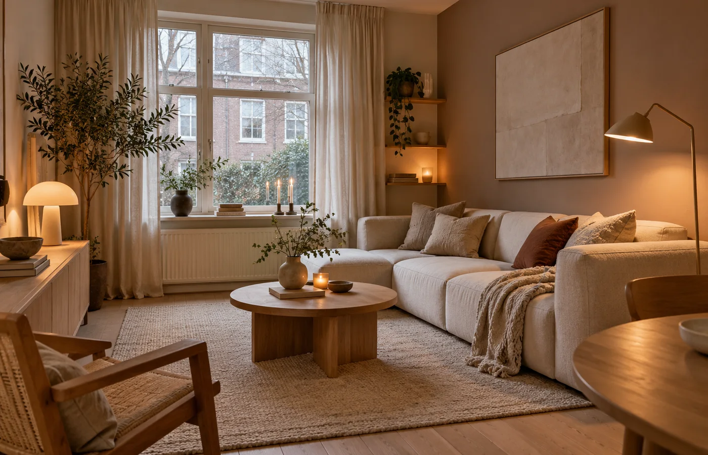 Lichtlagen in een woonkamer