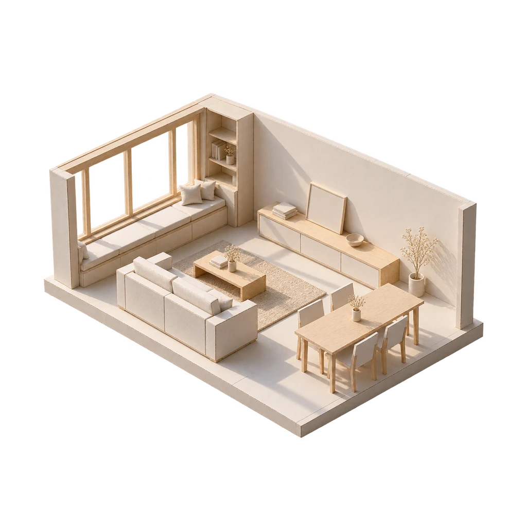 Schets als architectuurmaquette