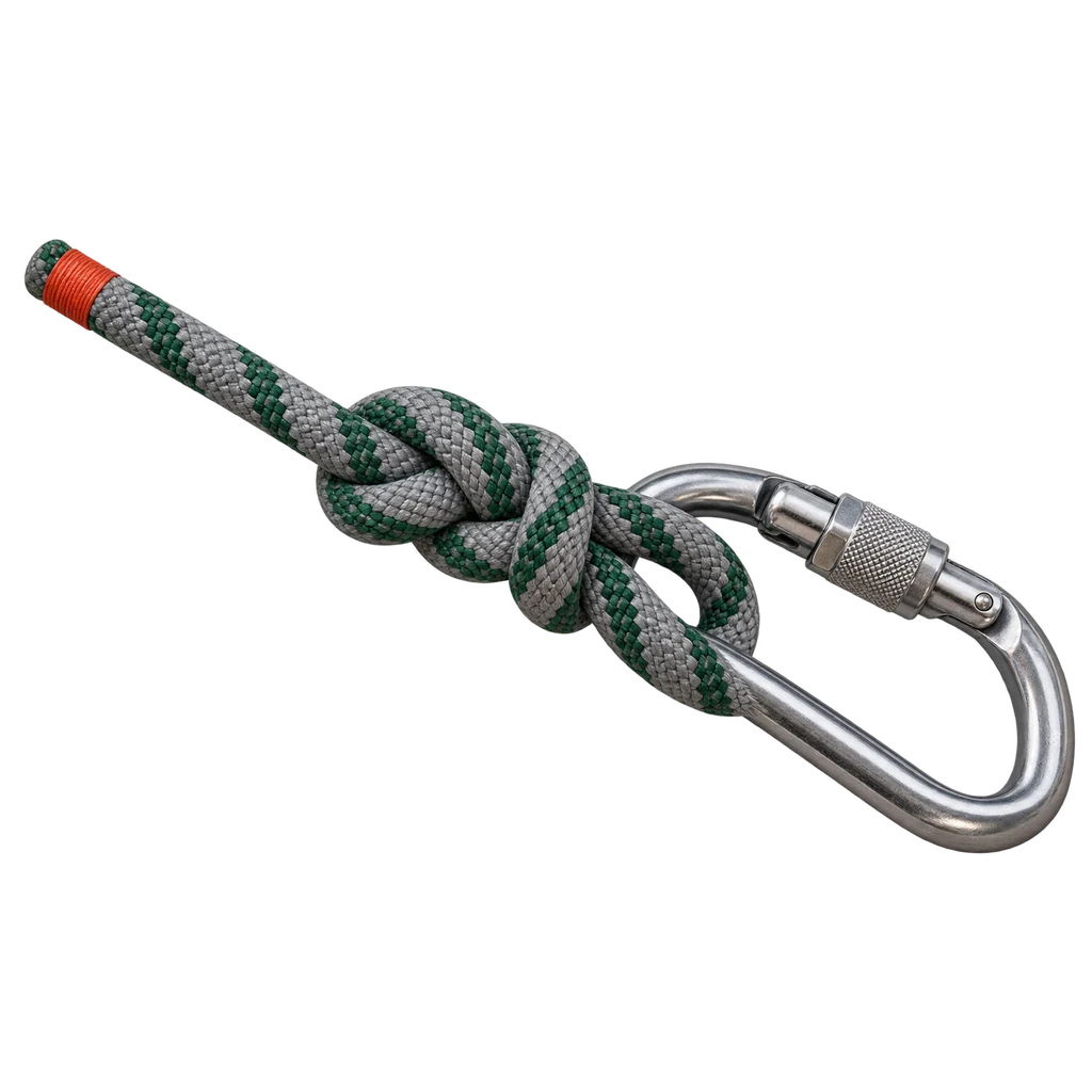 Achtknoop met karabiner