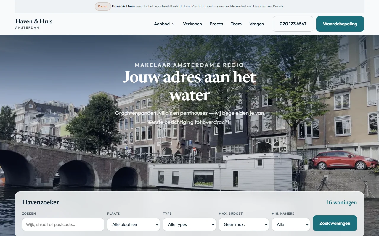 Example website for a estate agent