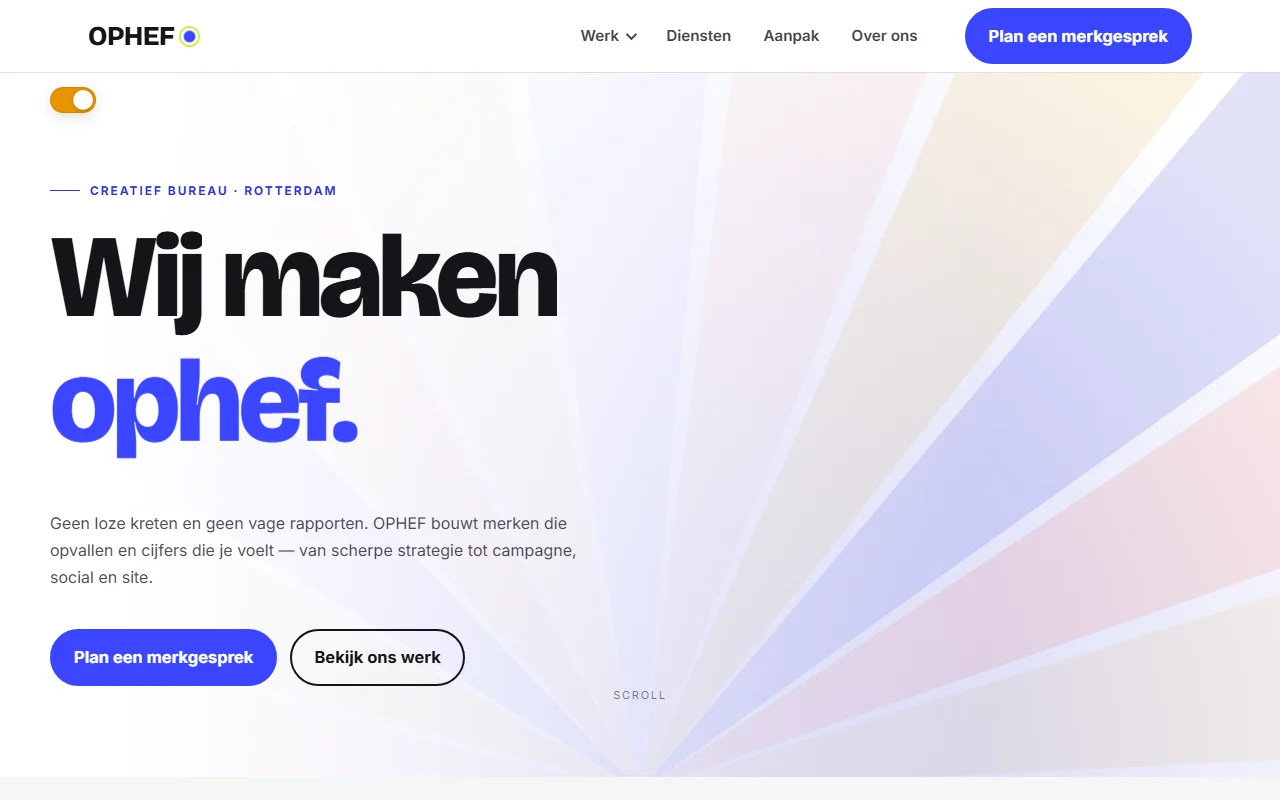 Example website for a marketing agency