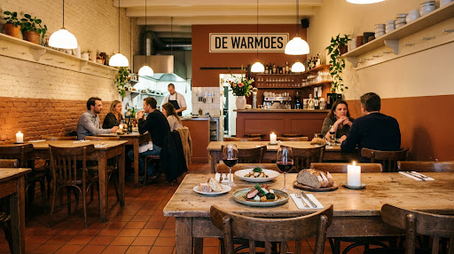 Sfeervol interieur van De Warmoes