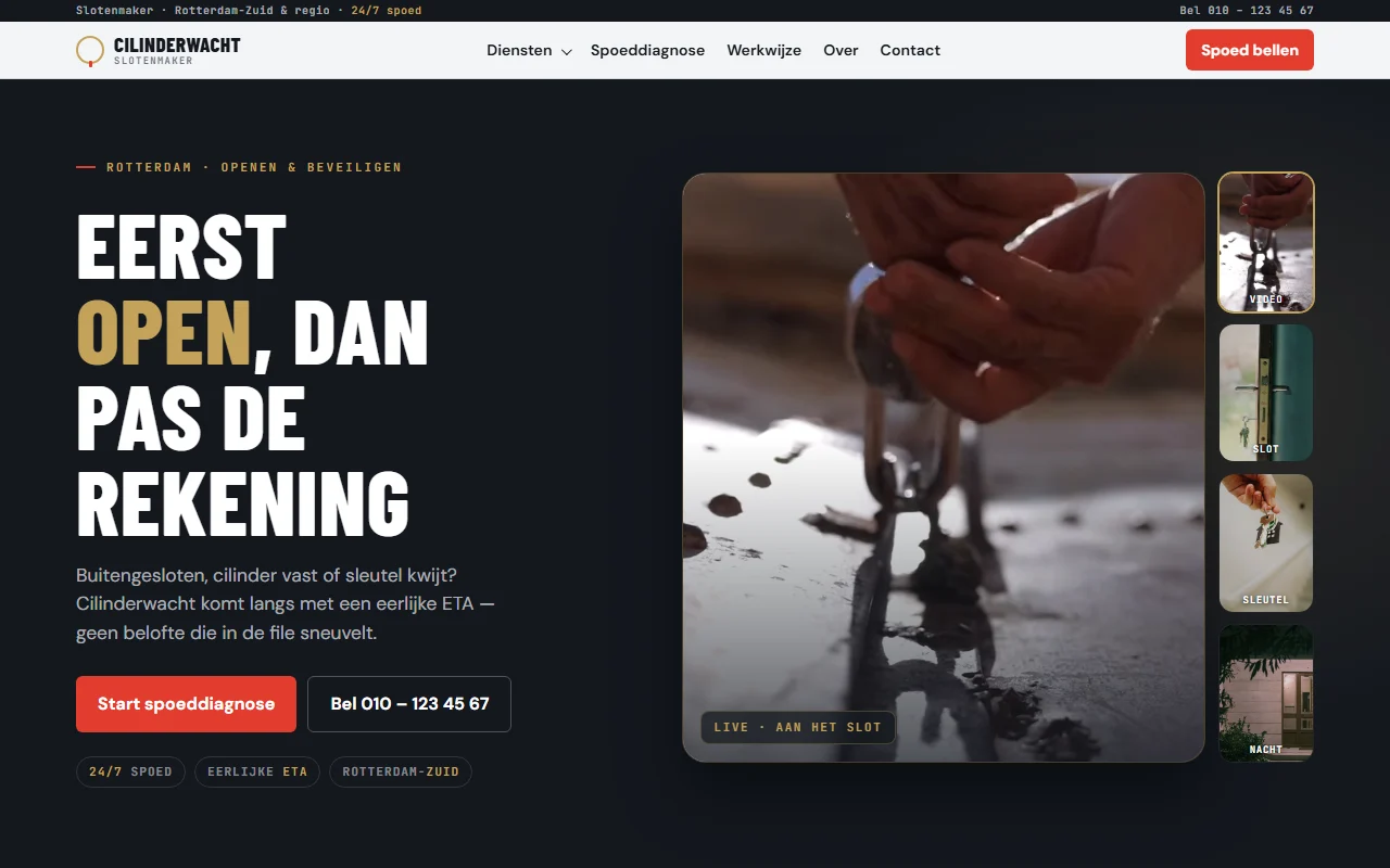 Example website for a locksmith