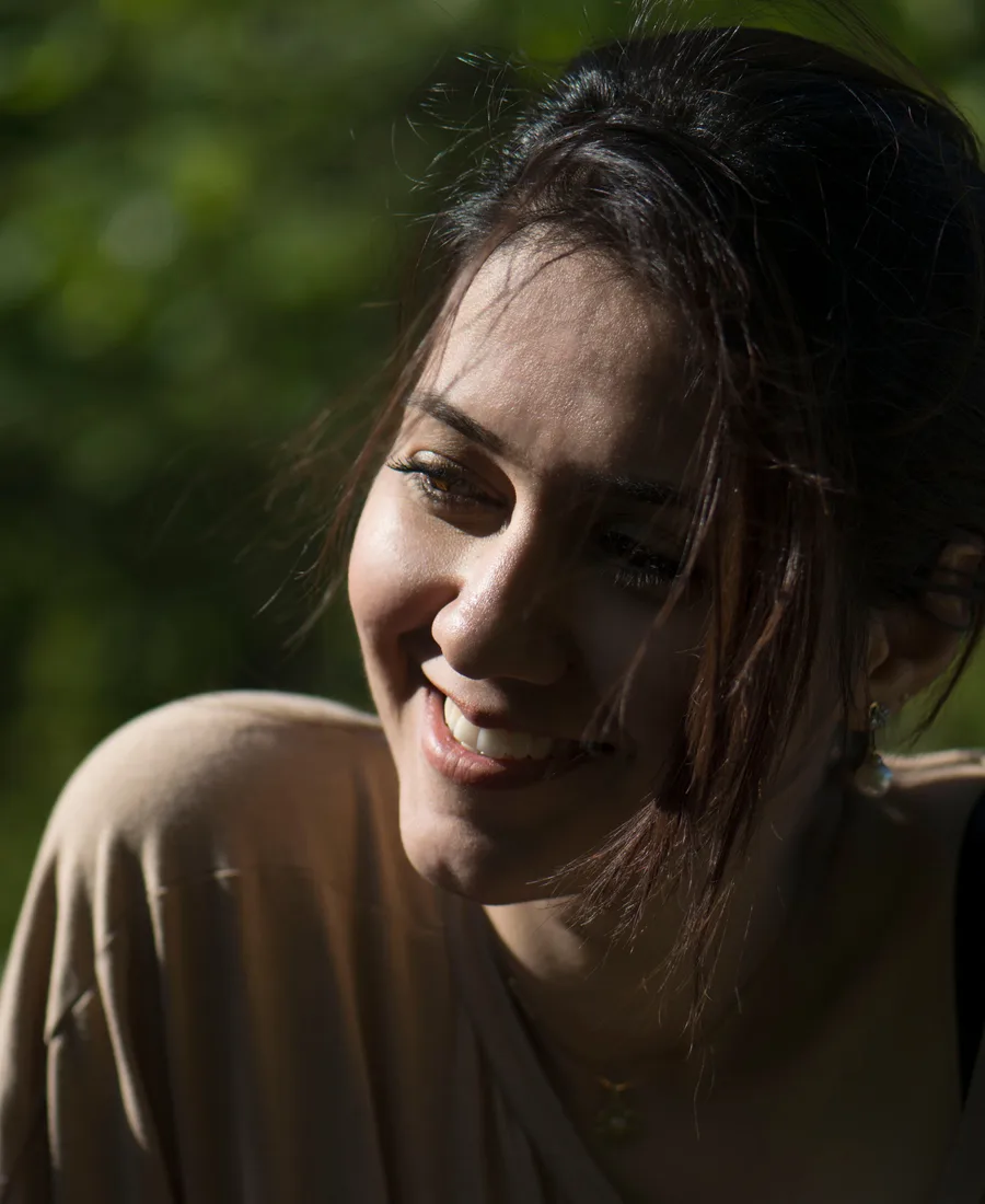 Portret van een lachende patiënt