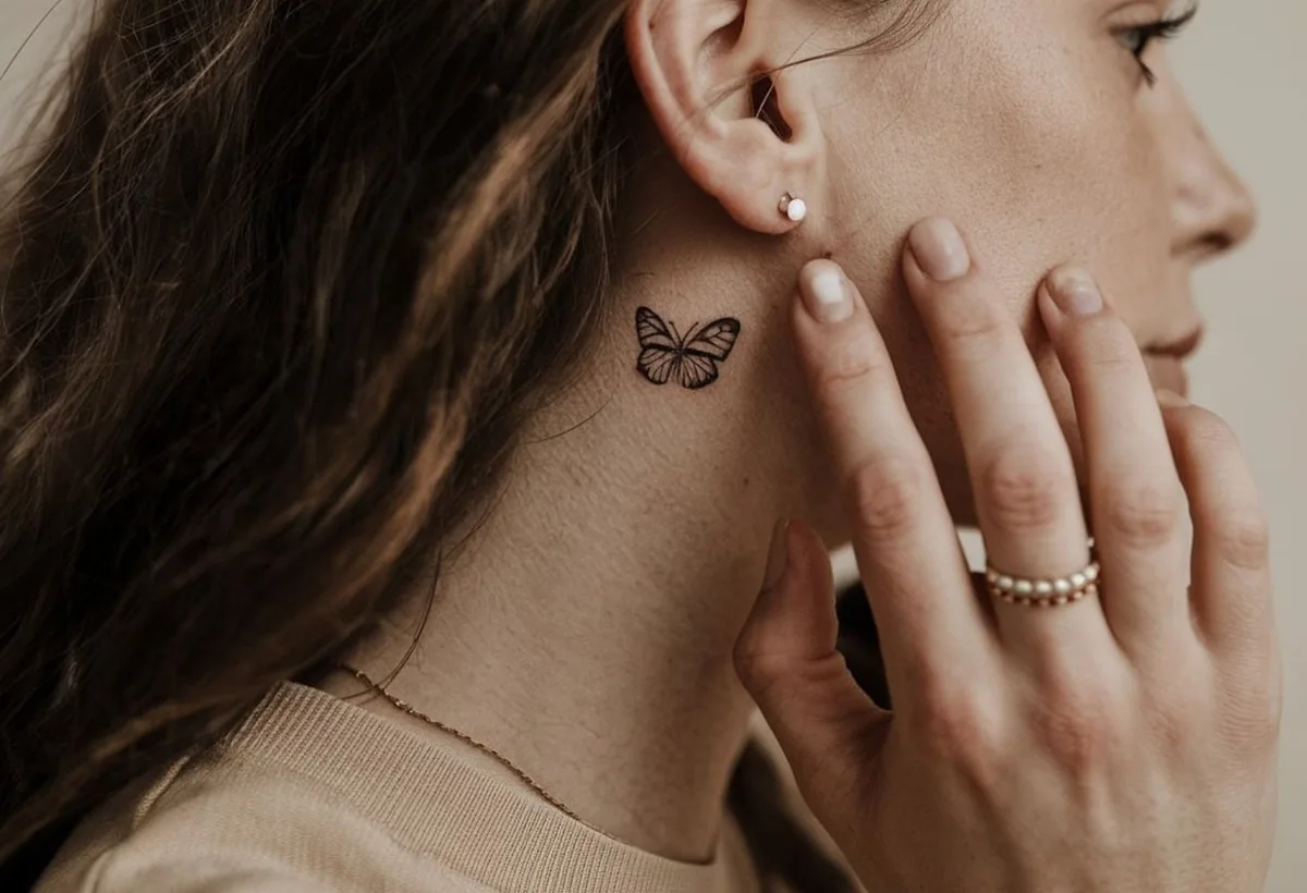 Tattoo artist plaatst uiterst verfijnde fine line tattoo met single needle machine
