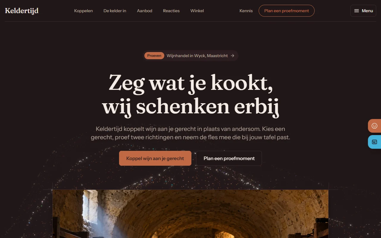 Voorbeeldwebsite voor wijnhandel