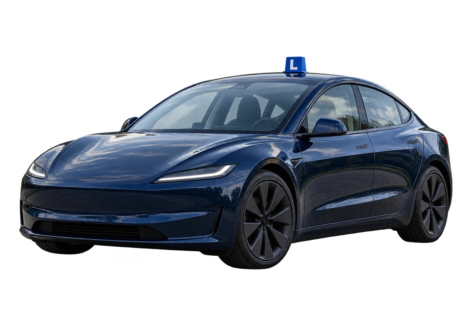 Illustratieve Tesla Model 3 Highland
